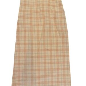 Zara Plaid Beige Maxi Skirt